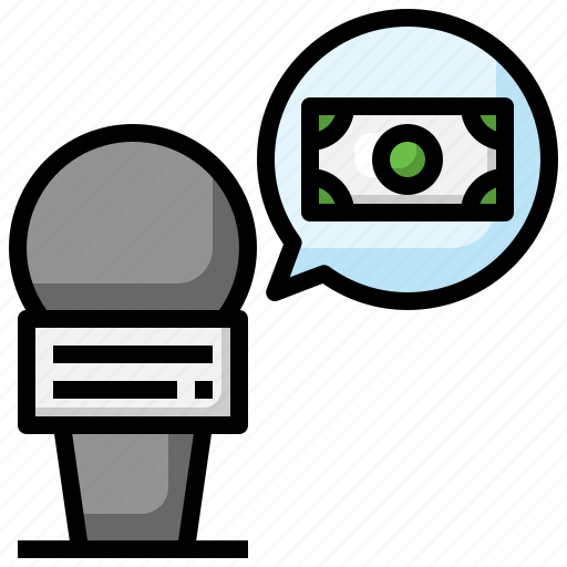 Microphone, bribery, tv, finance icon - Download on Iconfinder