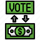 vote, bribe, sales, money, corruption
