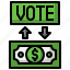vote, bribe, sales, money, corruption 