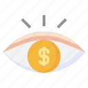 eye, vision, money, business, finance