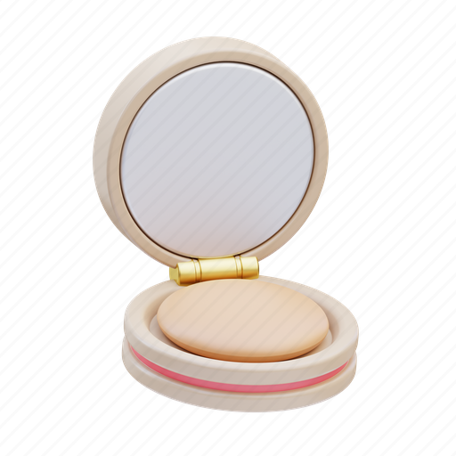 Compact, mirror, beauty, makeup, skin, face, cosmetic 3D illustration - Download on Iconfinder