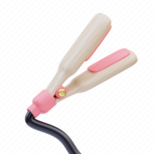 Hair, straightener, beauty, makeup, skin, face, cosmetic 3D illustration - Download on Iconfinder