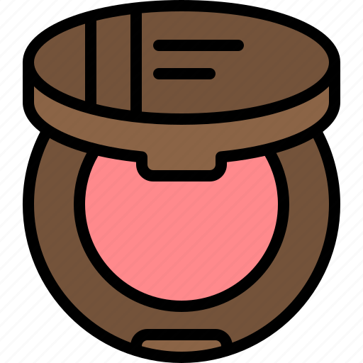 Blush, rouge, blusher, compact, red, cosmetic, makeup icon - Download on Iconfinder
