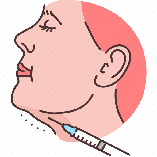 Lipolytic, injections, chin icon - Download on Iconfinder