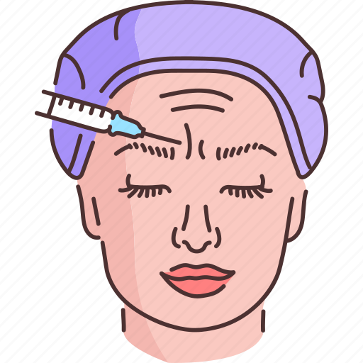 Botulinum, therapy, wrinkles, eyebrows icon - Download on Iconfinder