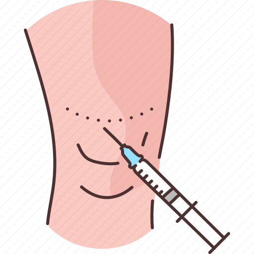 Lipolytic, injections, knee, lipolysis icon - Download on Iconfinder