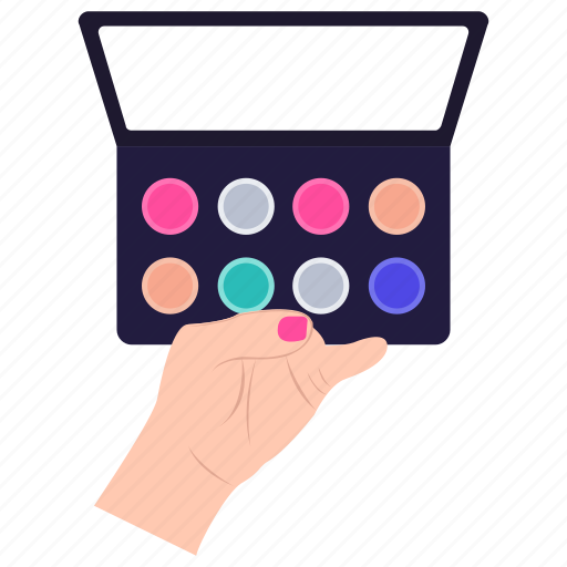 Blush on, color pick, eye shadow, makeup kit, makeup shades, shade palette icon - Download on Iconfinder