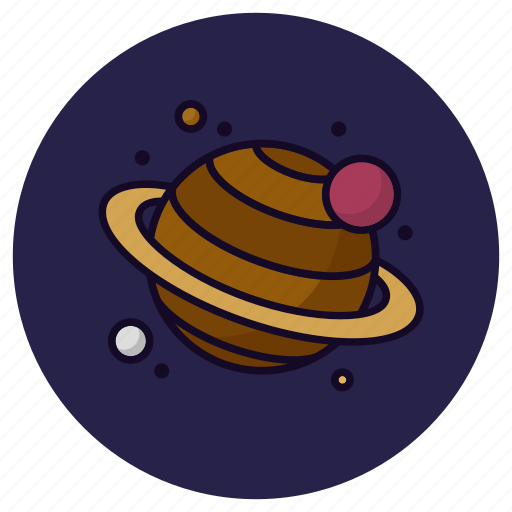 Planet, saturn, astronomy, cosmic, galaxy, satellite, solar system icon - Download on Iconfinder