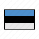 estonia, estonian, europe, flag, flags, globe, world 