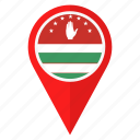 abkhazia, flag, learn, country, location, navigation, pin