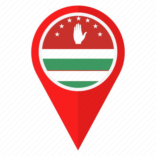 Abkhazia, flag, learn, country, location, navigation, pin icon - Download on Iconfinder