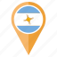 argentina, flag, pin, country, location, nation, navigation 
