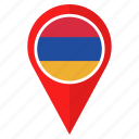 armenia, flag, pin, country, location, nation, navigation 