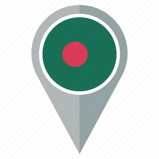 Bangladesh, flag, country, location, nation, navigation, pin icon - Download on Iconfinder