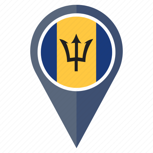 Barbados, flag, country, direction, location, national, navigation icon - Download on Iconfinder
