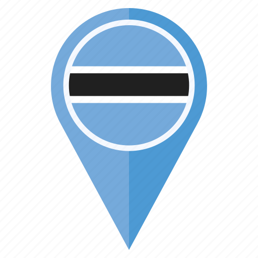 Botswana, flag, country, location, nation, navigation, pin icon - Download on Iconfinder