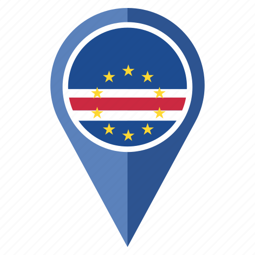 Flag, pin, cape verde, country, location, nation, navigation icon - Download on Iconfinder