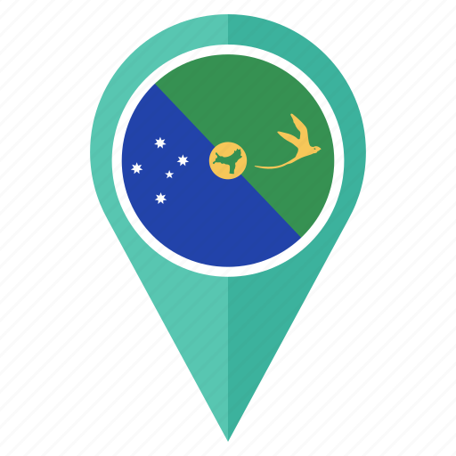 Flag, pin, christmas island, country, location, nation, navigation icon - Download on Iconfinder