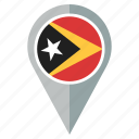 flag, country, east timor, location, nation, navigation