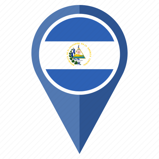 Flag, country, el salvador, location, nation, navigation, pin icon - Download on Iconfinder
