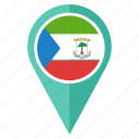 flag, pin, country, equatorial guinea, location, nation, navigation