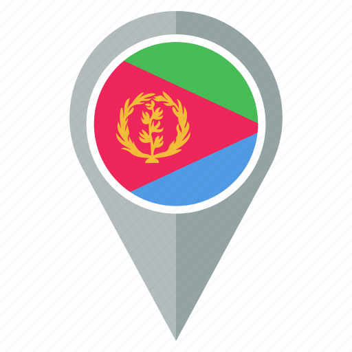 Eritrea, flag, pin, country, direction, location, navigation icon - Download on Iconfinder