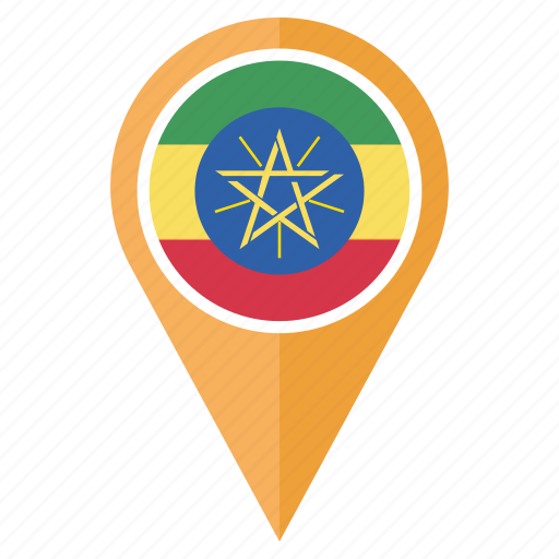 Ethiopia, flag, country, location, nation, pin, navigation icon - Download on Iconfinder