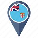 fiji, flag, pin, country, location, nation, navigation