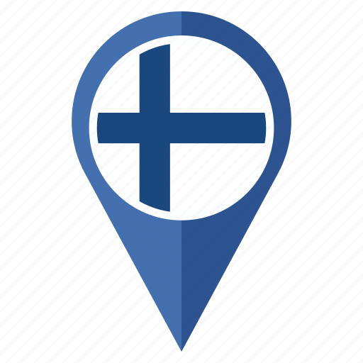 Finland, flag, country, location, nation, navigation icon - Download on Iconfinder