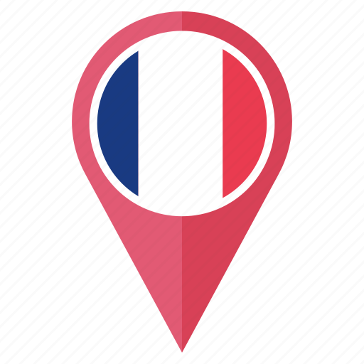 Flag, france, country, location, navigation, pin icon - Download on Iconfinder