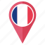 flag, france, country, location, navigation, pin 