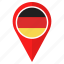 flag, germany, country, location, nation, navigation, pointer 