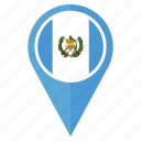 flag, guatemala, pin, country, location, nation, navigation 