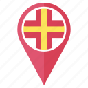 flag, guernsey, country, location, national, navigation, pin