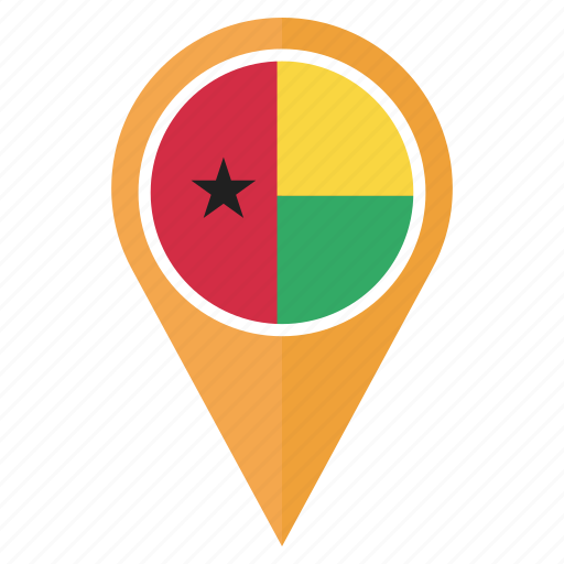 Flag, guinea bissau, location, nation, navigation, pin icon - Download on Iconfinder