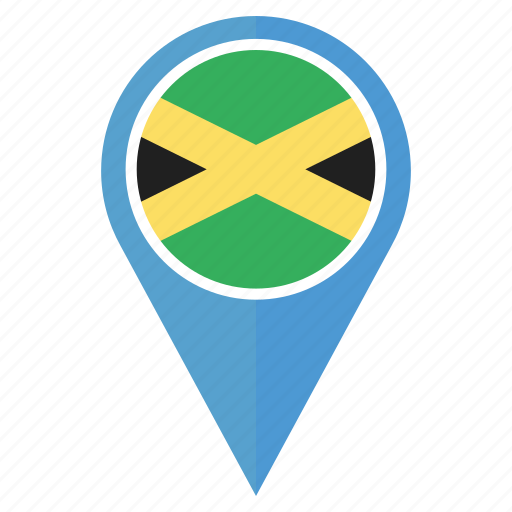 Flag, jamaica, pin, country, nation, navigation, usain bolt icon - Download on Iconfinder