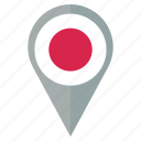 flag, japan, pin, country, location, nation, navigation 