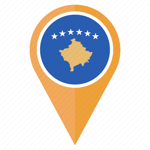 Flag, kosovo, pin, country, location, nation, navigation icon - Download on Iconfinder