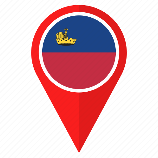 Flag, liechtenstein, pin, country, location, nation, navigation icon - Download on Iconfinder