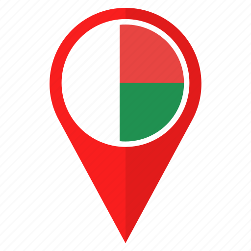 Flag, madagascar, pin, country, location, nation, navigation icon - Download on Iconfinder