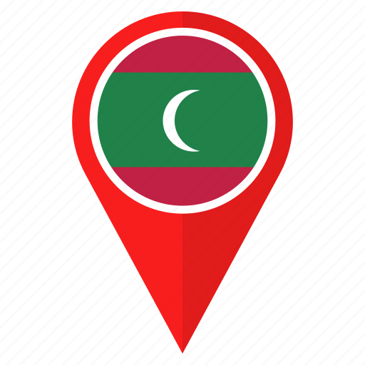 Flag, maldives, location, navigation, pin, pointer icon - Download on Iconfinder