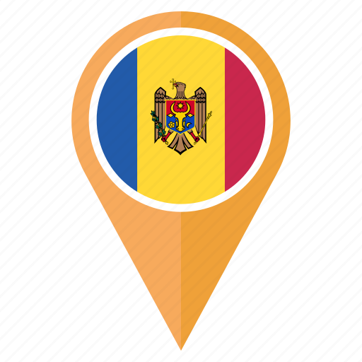Flag, moldova, location, navigation, pin, pointer, country icon - Download on Iconfinder