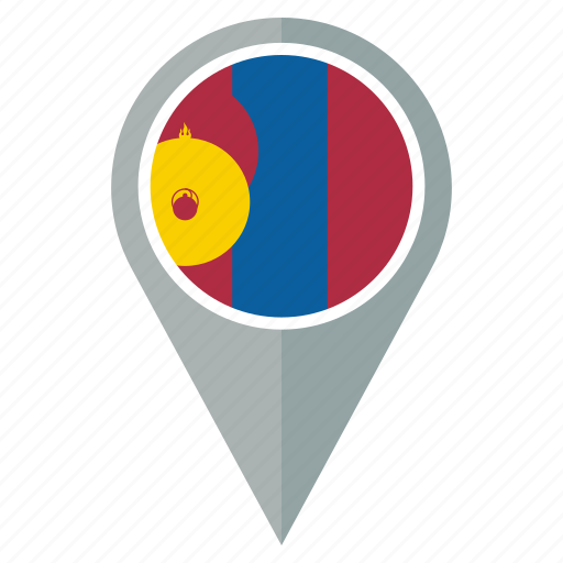 Flag, mongolia, country, nation, national, navigation, pin icon - Download on Iconfinder