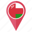 flag, oman, pin, country, location, national, navigation 
