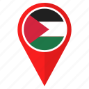 flag, palestine, location, map, national, navigation, pin