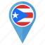 flag, puerto, ricol, nation, national, navigation, pin 