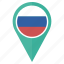 flag, russia, country, location, nation, navigation, pin 
