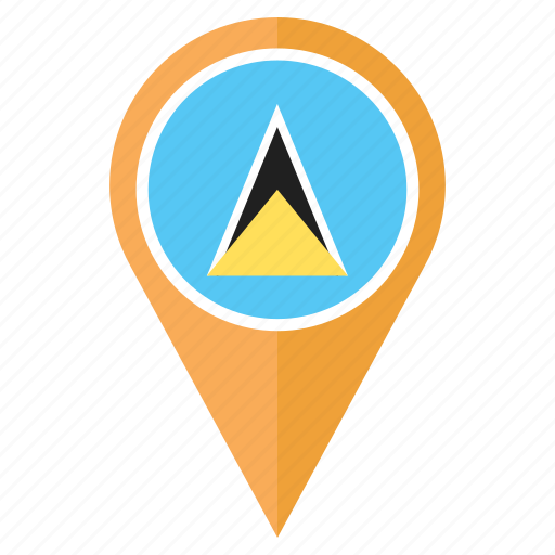 Flag, location, navigation, pin, saint lucia, country, nation icon - Download on Iconfinder