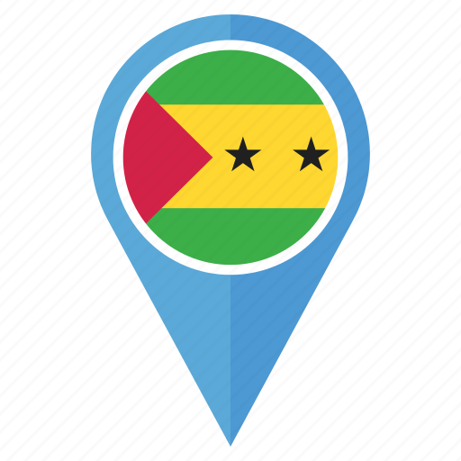 Flag, pin, country, direction, location, sao tome and principe icon - Download on Iconfinder