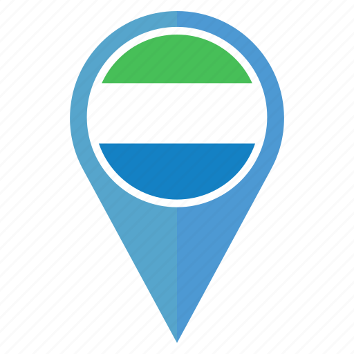 Flag, pin, country, location, nation, navigation, sierra leone icon - Download on Iconfinder